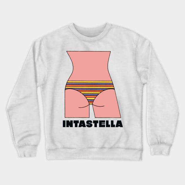 Intastella • • • • 1990s Retro Fan Aesthetic Crewneck Sweatshirt by unknown_pleasures